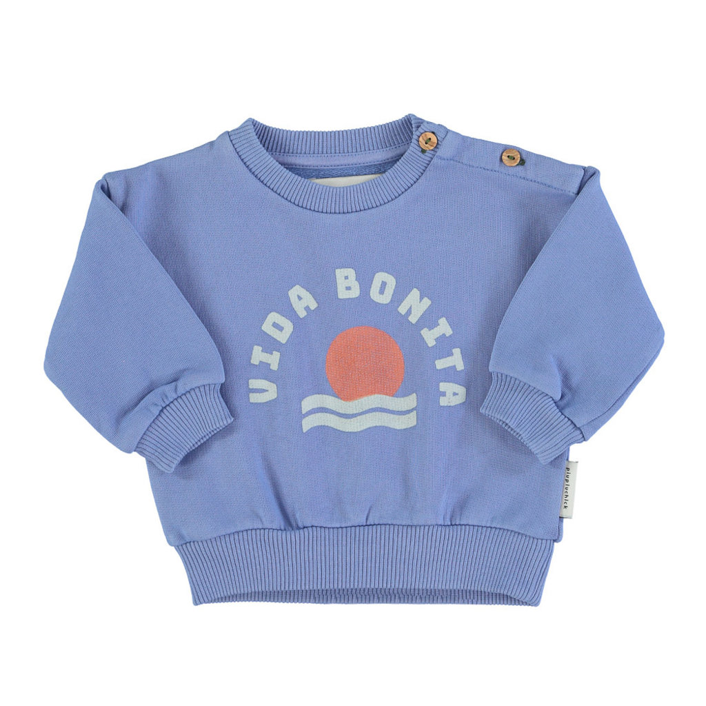 Piupiuchick Unisex Sweatshirt Baby - Blue Vida Bonita