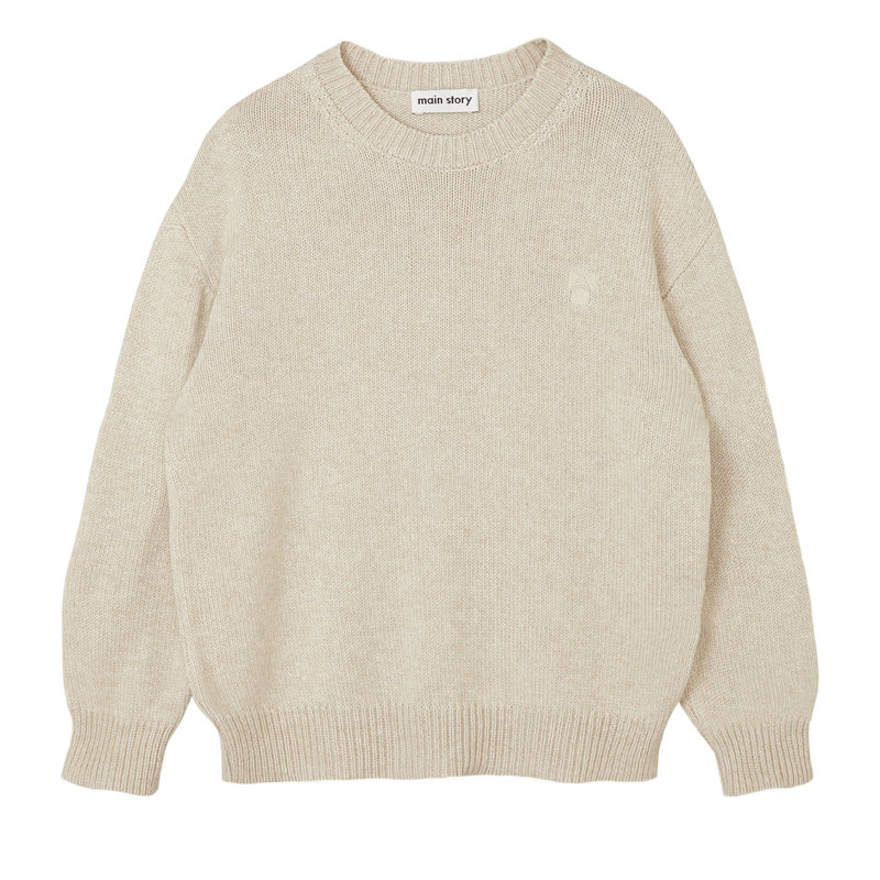 Main Story Knitted Sweatshirt - Cream