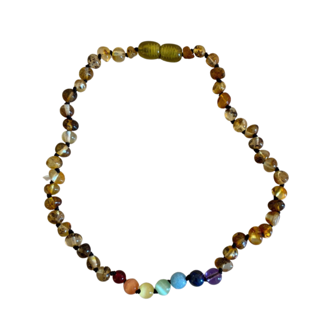 Rainbow green necklace