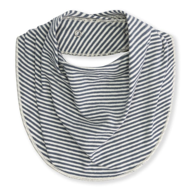 Baby Bib - Blue Grey/Cream