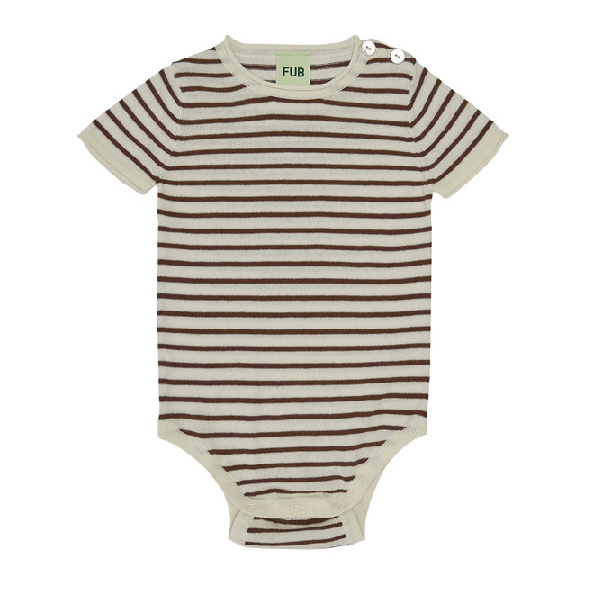 Baby SS Body - Ecru / Maroon