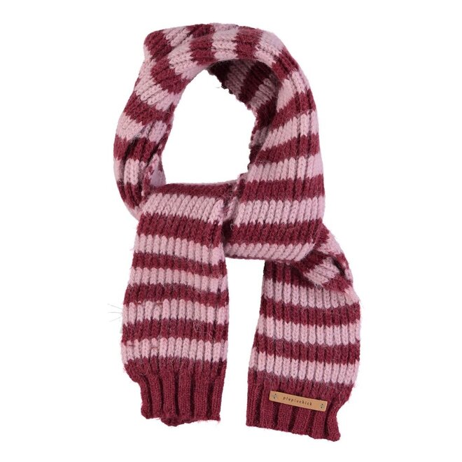 Knitted Scarf - Pink and Strawberry Stripes