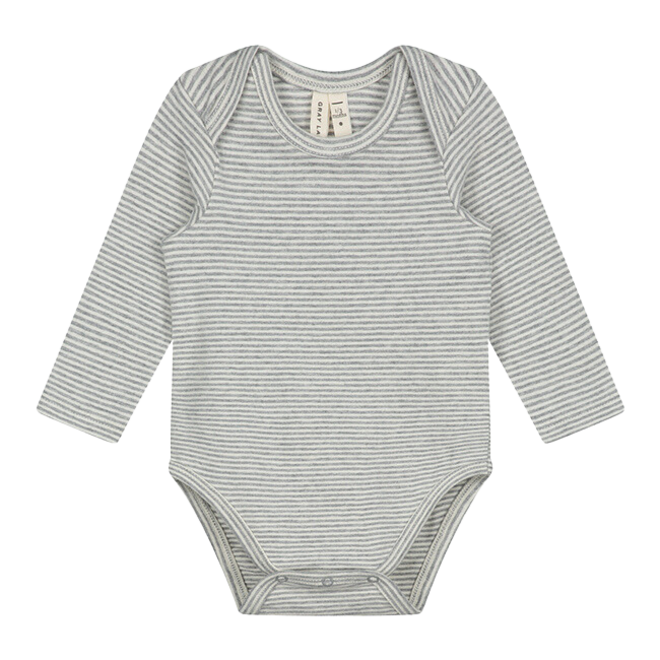 Baby Onesie - Grey Melange Cream