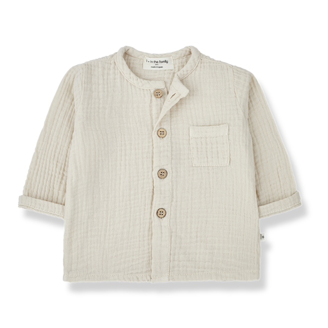 Custo L. Sleeve Shirt - Oatmeal