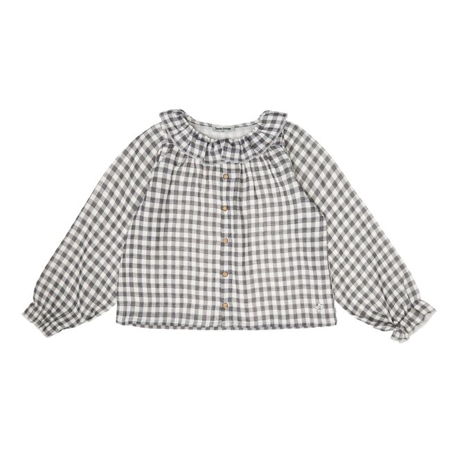 Kid Checkered Blouse - Off-White