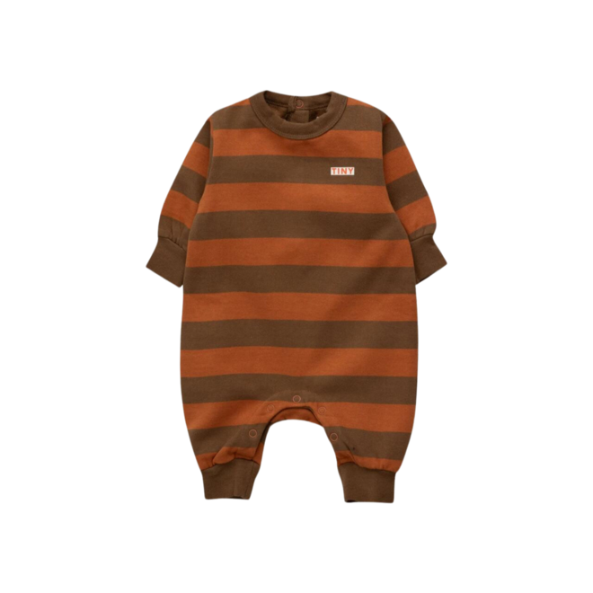 Tiny Stripes One-Piece - Brown/Dark Brown