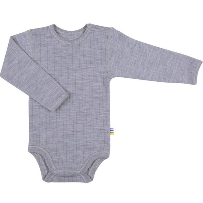 Romper Lange Mouw Merino Wol - Light Grey Melange