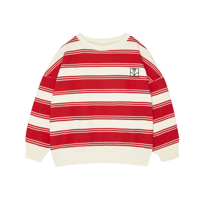 Red Stripes Oversized Kids Truien & vesten - Red