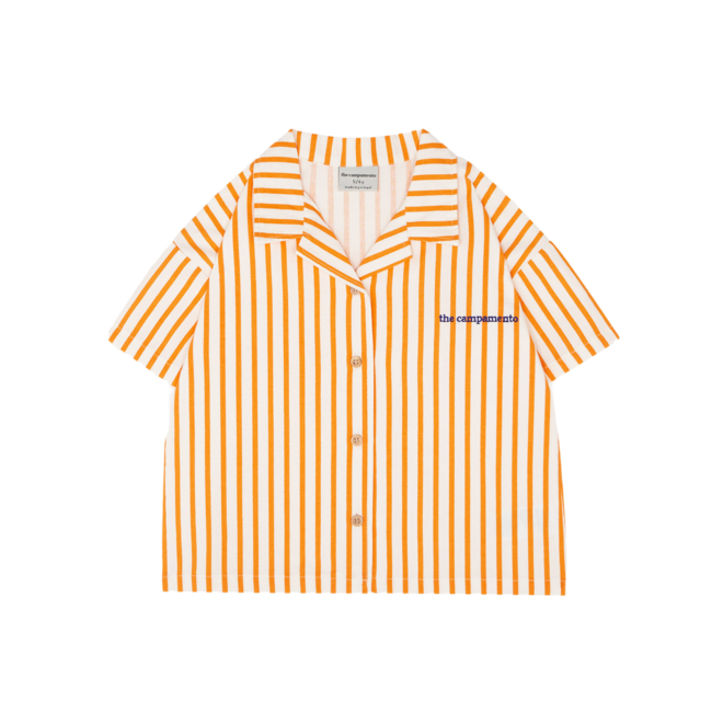 Orange Stripes Kids Shirt - Orange