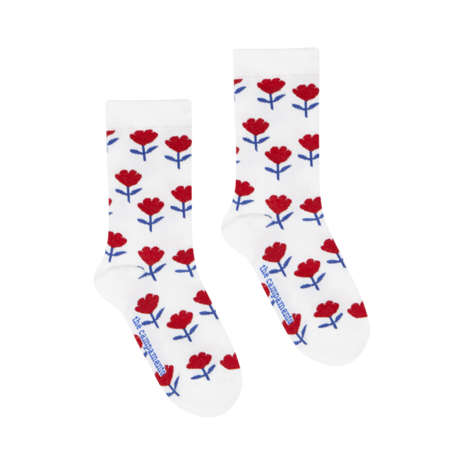 Flowers Kids Socks - Ecru