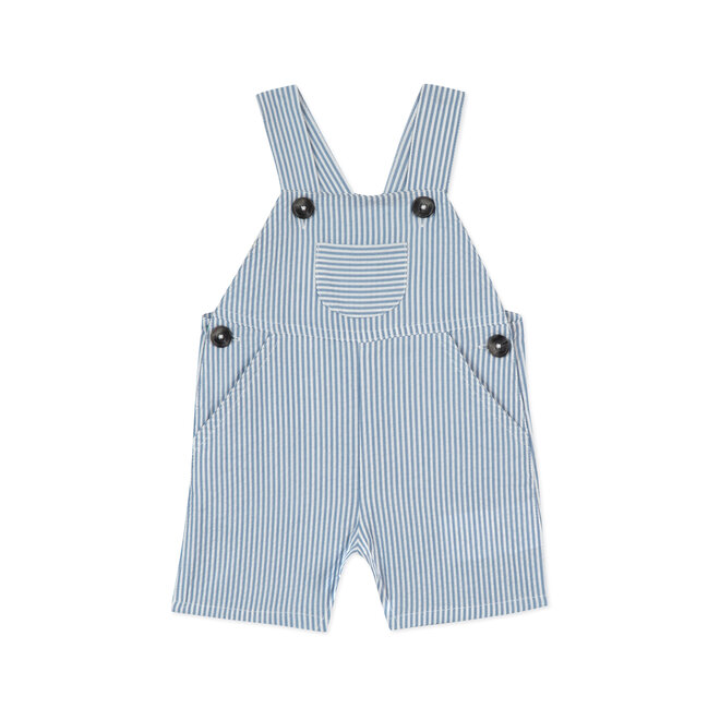 Striped Overalls - Blue