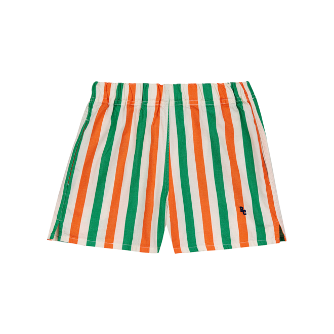 Vertical Stripes Woven Shorts - Multicolor