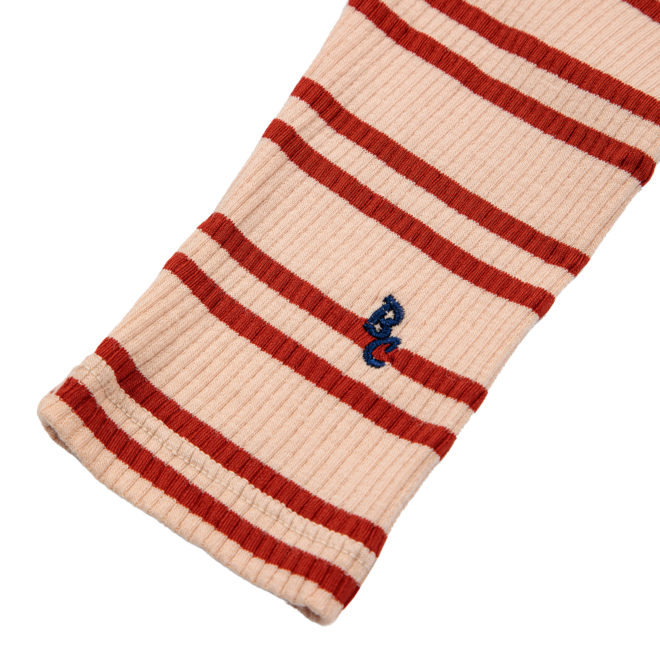 Baby Red Stripes Leggings - Offwhite