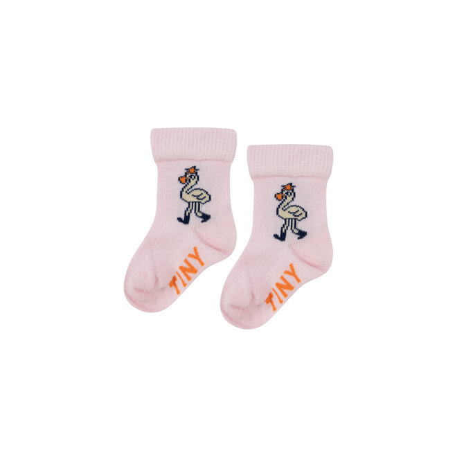 Flamingo Medium Socks - Light Pink