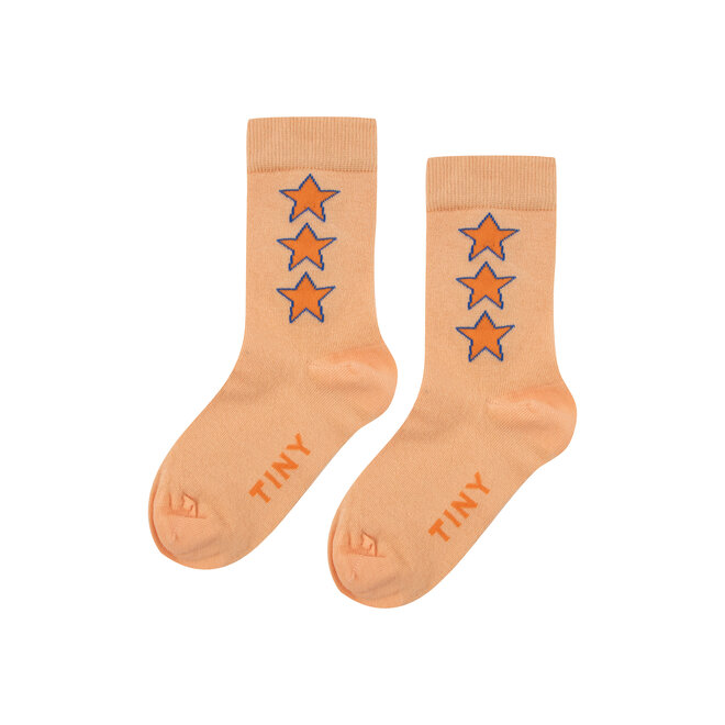 Stars Medium Socks - Papaya