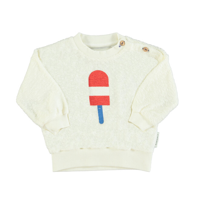 Sweatshirt W/Ice Cream Print - White