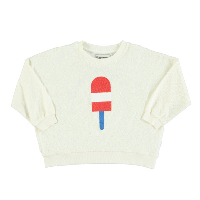 Sweatshirt W/Ice Cream Print - White