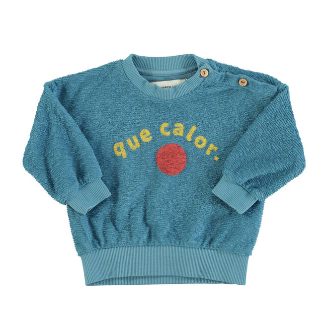 Sweatshirt W/Que Calor print - Blue