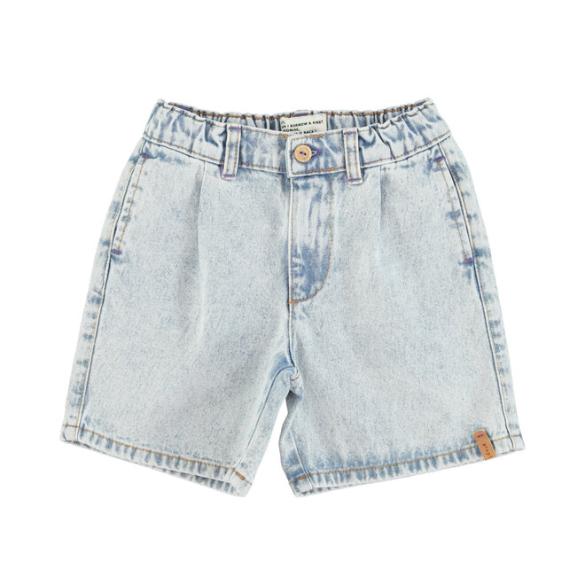 Boy Shorts - Washed Blue Denim