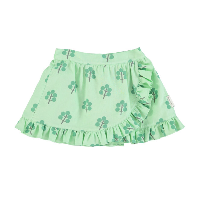 Short Skirt W/Ruffles - Green