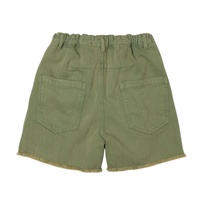 Denim Cut Off Short - Green Wash