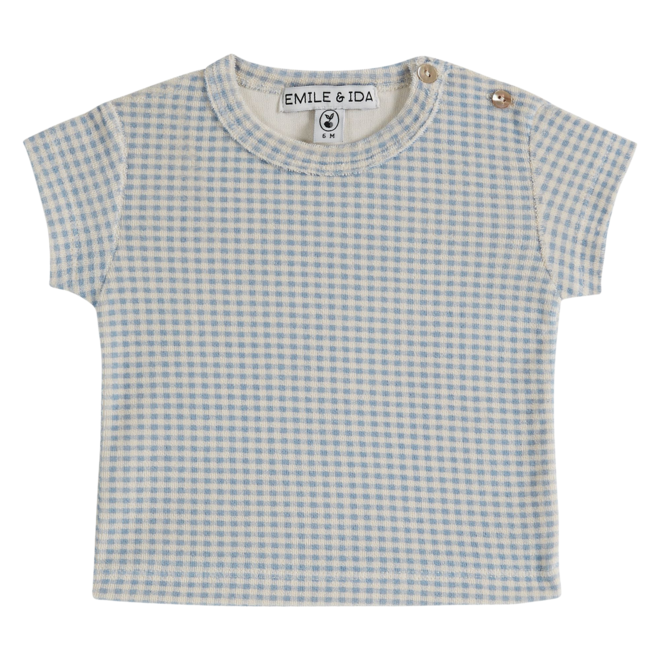 T-Shirt Eponge - Vichy Bleu