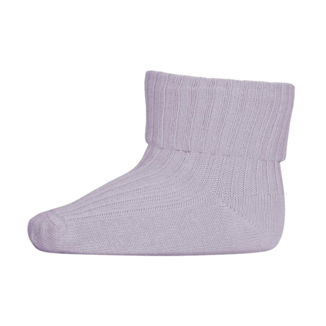 Cotton Rib Baby Socks - Lavender Sky