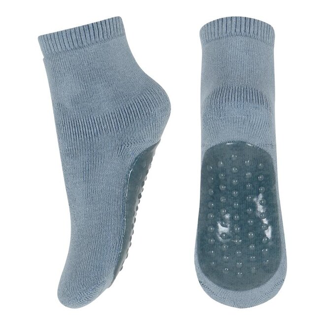 Cotton Socks - Anti-Slip - Dusty Blue