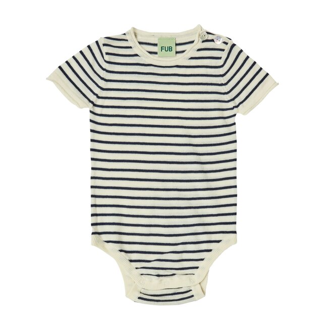 Baby Ss Body - Ecru/Dark Navy