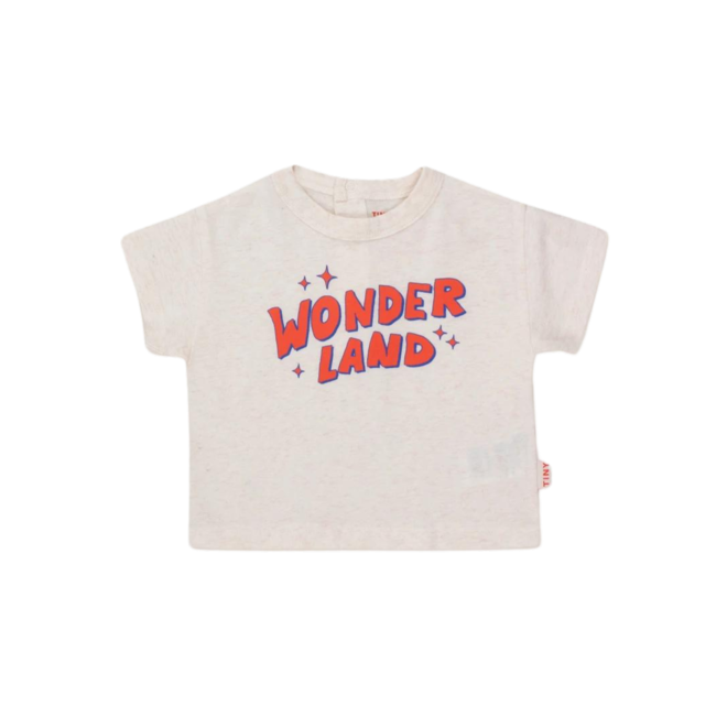 Wonderland Baby Tee - Light Cream Heather