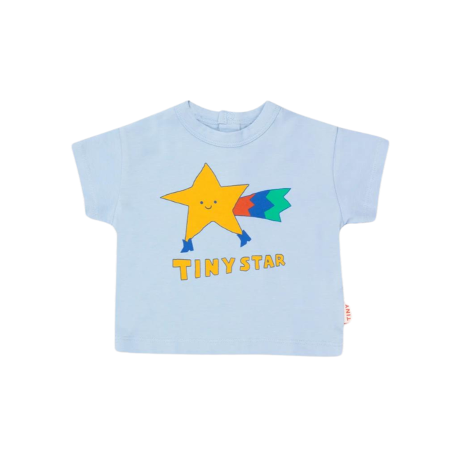 Tiny Star Baby Tee - Blue-Grey