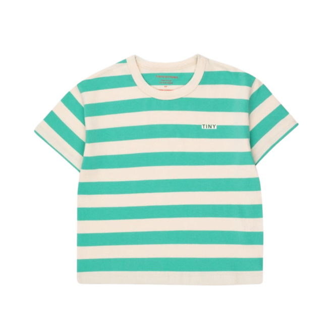 Stripes Tee - Light Cream/Emerald