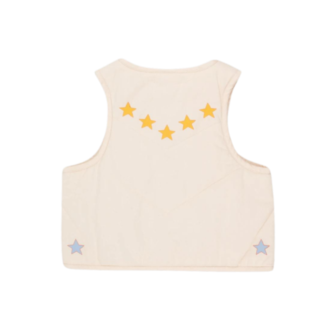 Padded Stars Vest - Light Cream