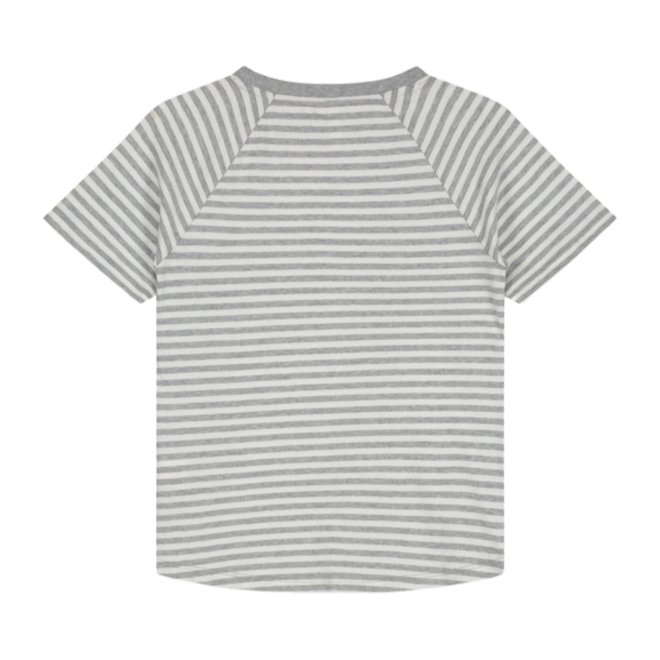 Crewneck Tee - Grey Melange/Off White