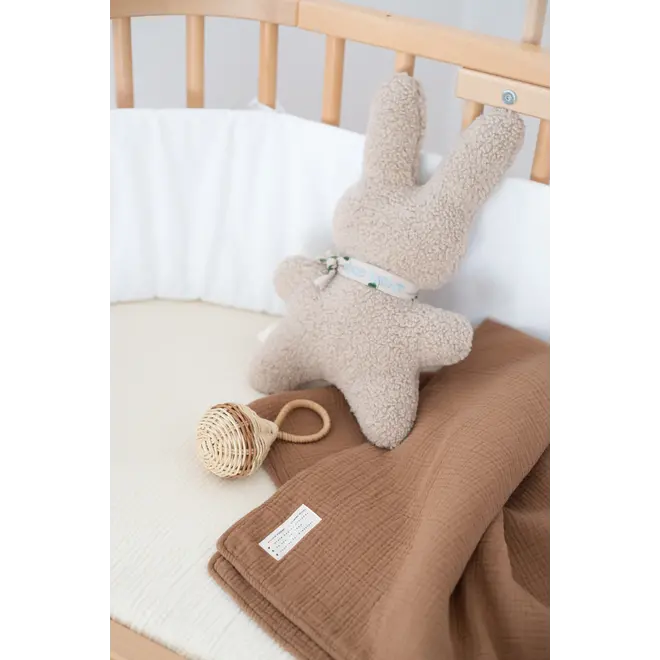 Sleep Tight Fitted Sheet Crib - Bonjour Beige