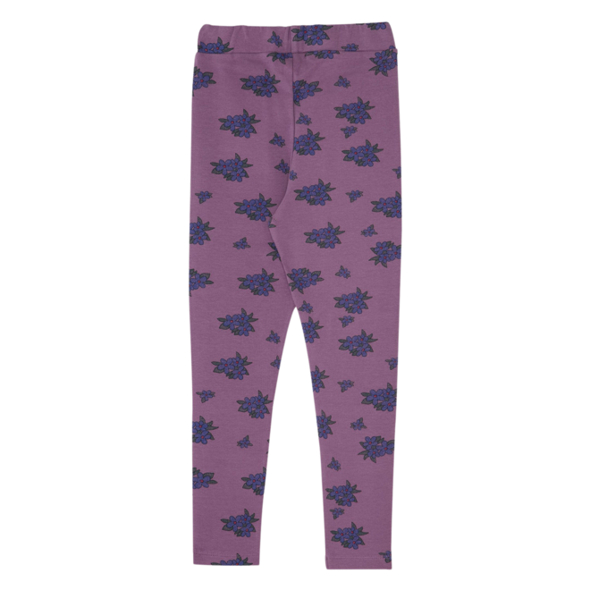 Flowers Kids Leggings - Purple