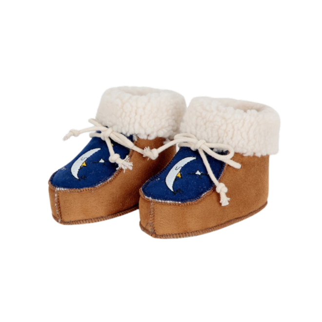 Baby Beneath The Moon Booties - Light Brown