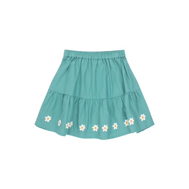 Daisies Skirt - Dark Emerald