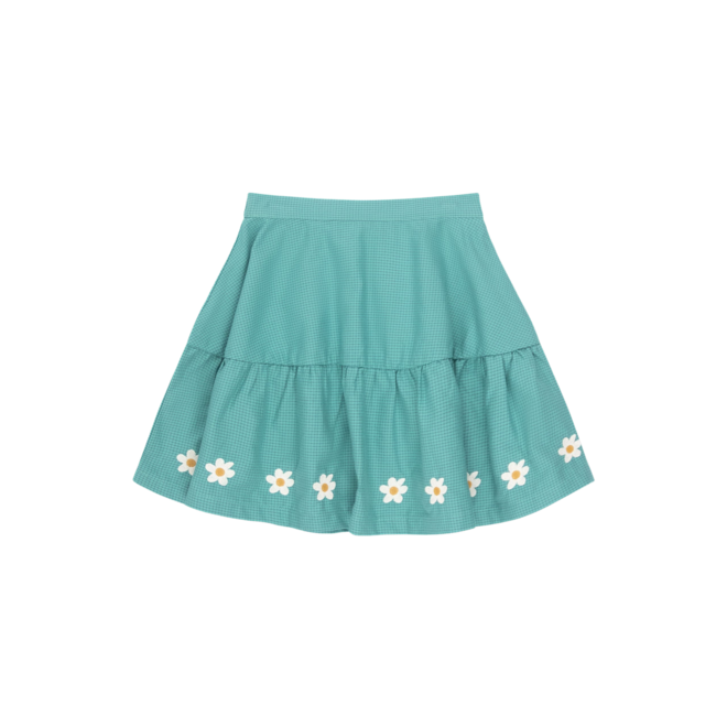 Daisies Skirt - Dark Emerald