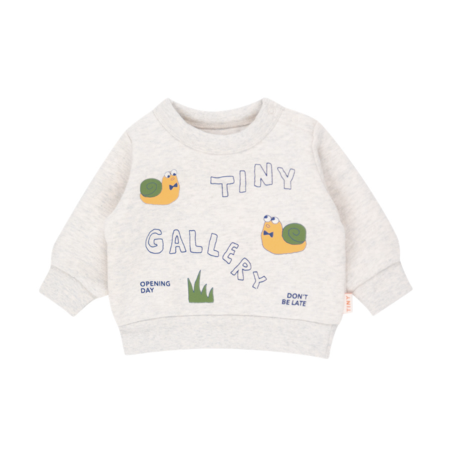 Artsy Snail Baby Sweatshirt - Light Grey Heather