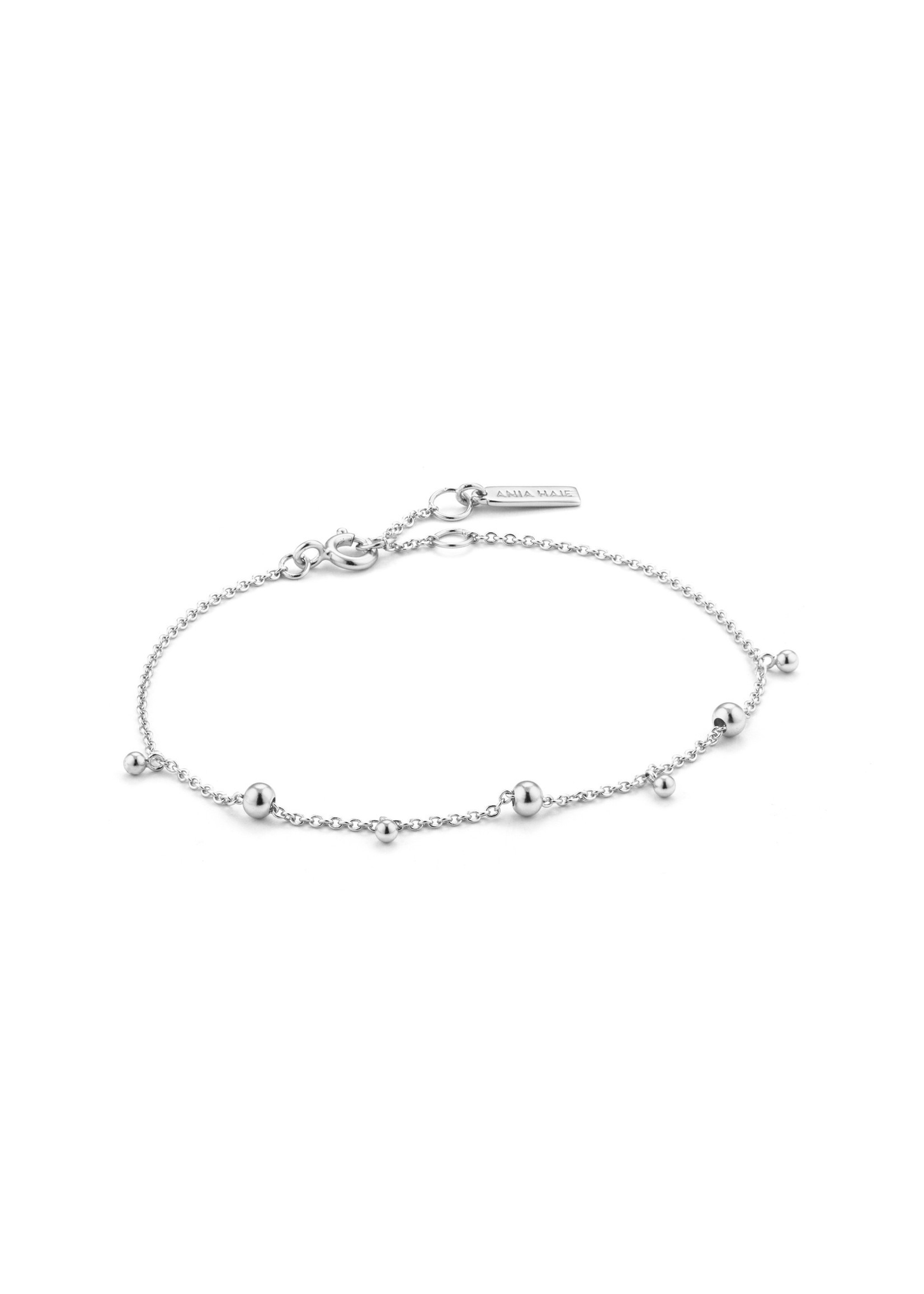 Ania Haie SILVER MODERN DROP BALLS BRACELET