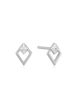 Ania Haie SILVER SPIKE DIAMOND STUD EARRINGS