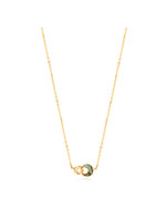 Ania Haie GOLD TIDAL ABALONE CRESCENT LINK NECKLACE