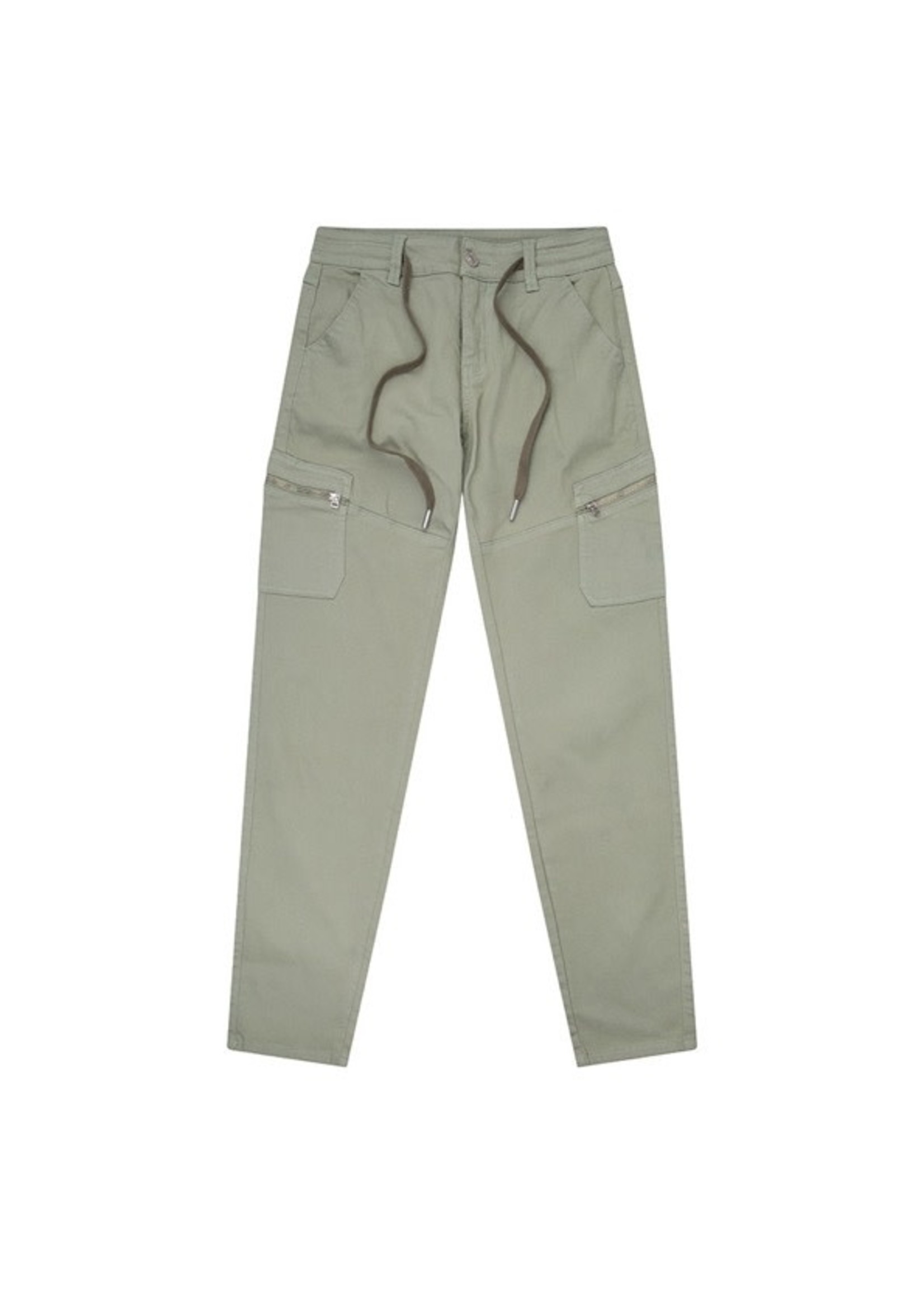 Esqualo Trousers cargo drawstring Soft Green