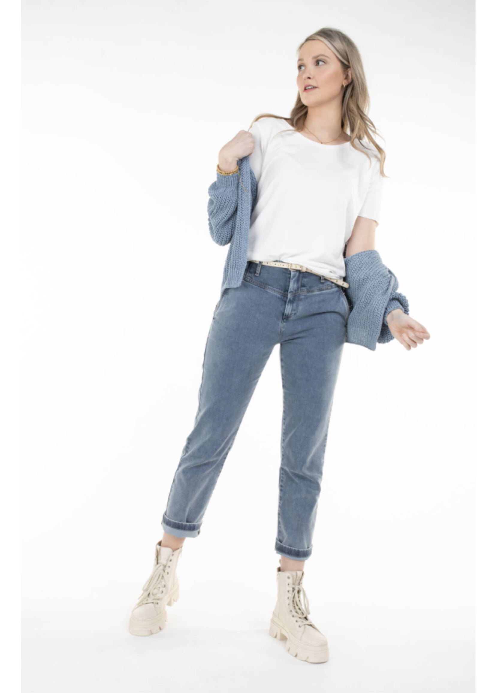 Anna Stretch Jeans Denim Solid