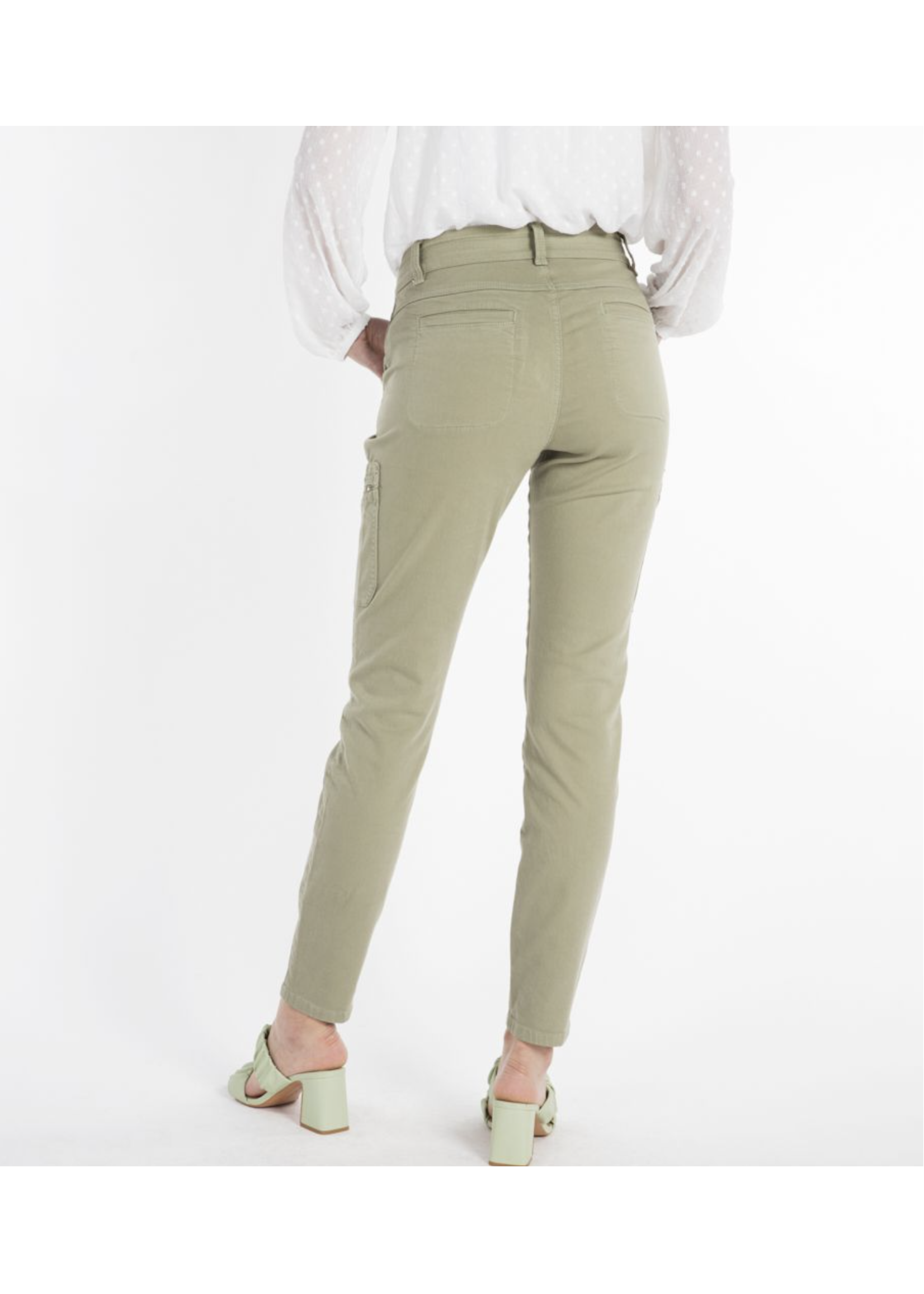 Esqualo Trousers cargo drawstring Soft Green