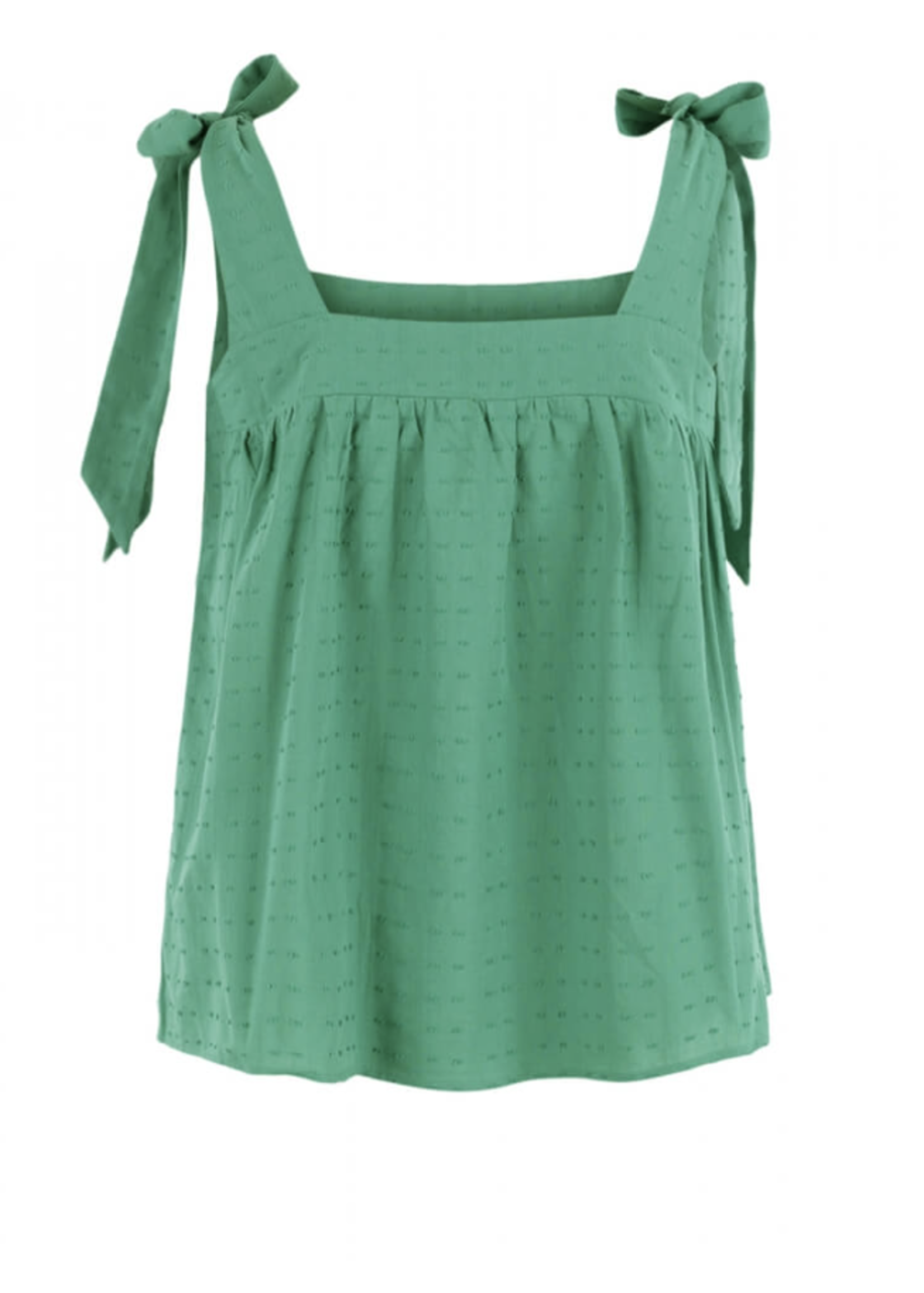 Anna Blousetop Green Solid