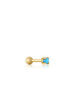 Ania Haie Gold Turquoise Cabochon Barbell Single Earring