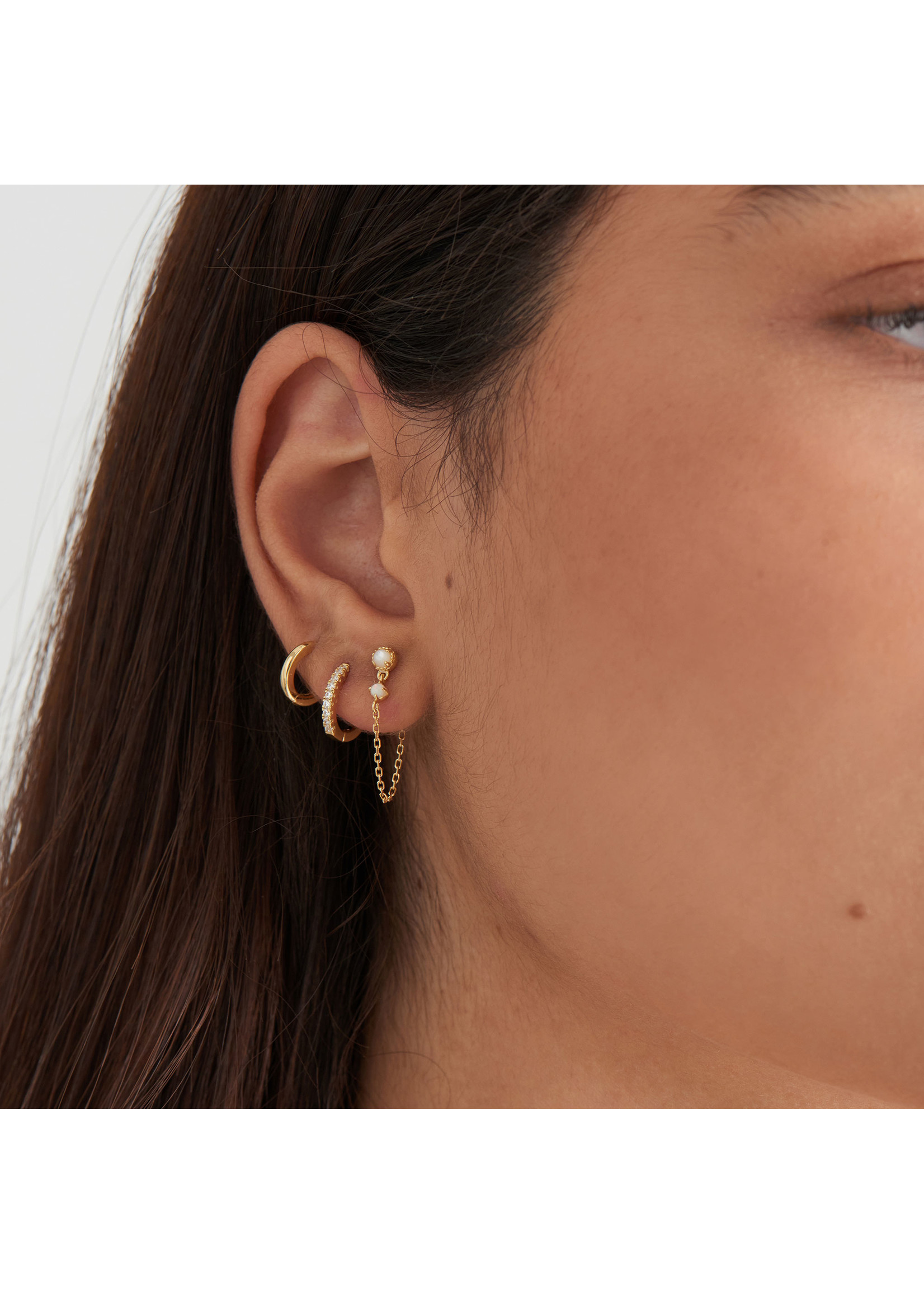 Ania Haie Gold Smooth Huggie Hoop Earrings