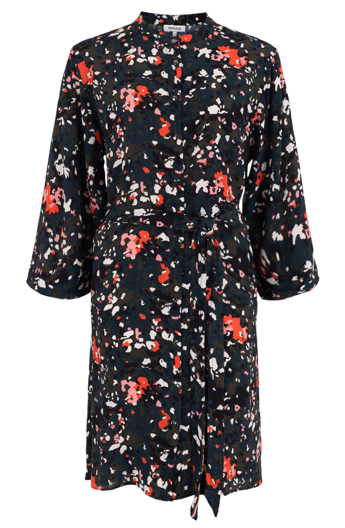 Anna Blue Jane Dress Olive Dessin Diez Mode Valkenburg Diez